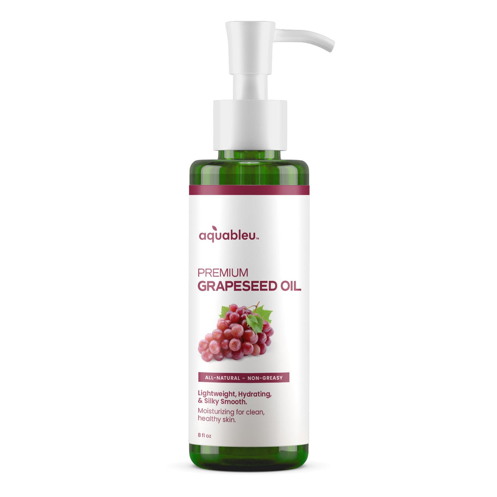 Aquableu grapeseed oil texture on skin for quick absorption
