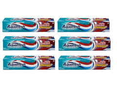 Aquafresh Cavity Protection Cool Mint toothpaste 5.6 oz tube front view, pack of 6