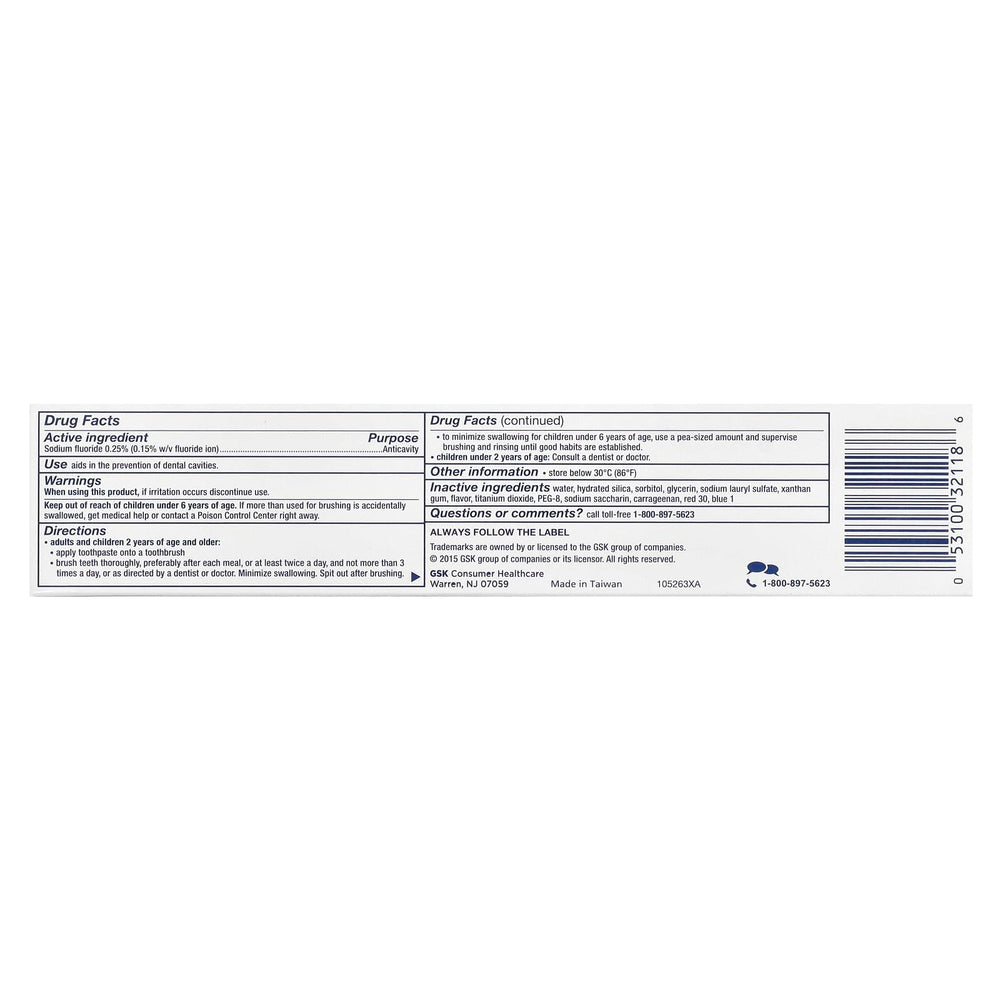 Box and tubes of Aquafresh Cavity Protection toothpaste Cool Mint 5.6 oz