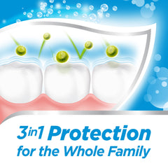 Mint swirls of Aquafresh toothpaste