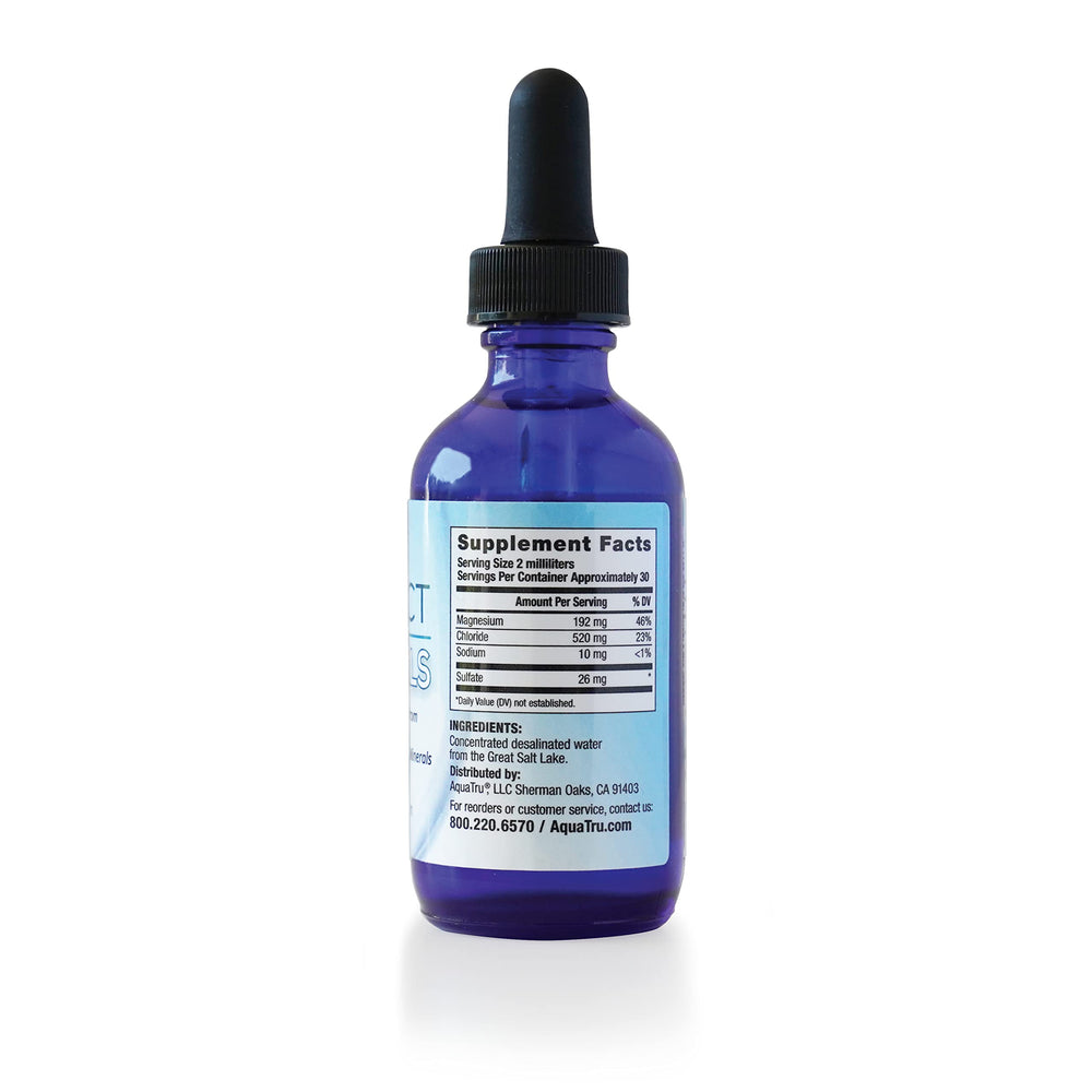 60ml bottle of AquaTru Perfect Minerals with dropper