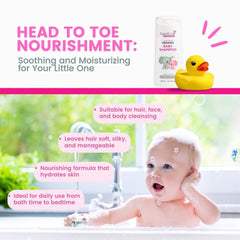 Aquatural lavender-scented bottle indicating tear-free bath time for kids.