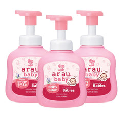 Arau Baby Foam Body Soap Lavender Scent bottle with pump for 3-pack