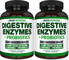 Bottle of Arazo Nutrition Digestive Enzymes with Probiotics
