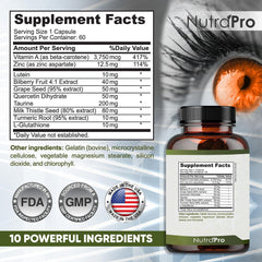 AREDS2 eye support formula in vitamin supplement