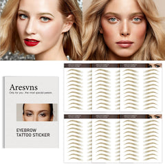 Aresvns Six Sheets Eyebrow Tattoos provide easy shape options.