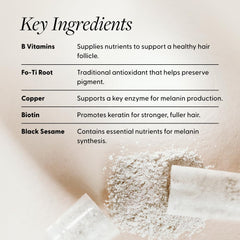 Arey Not Today supplement ingredients: Biotin, Vitamin D, Iron, B-vitamins, Fo-ti