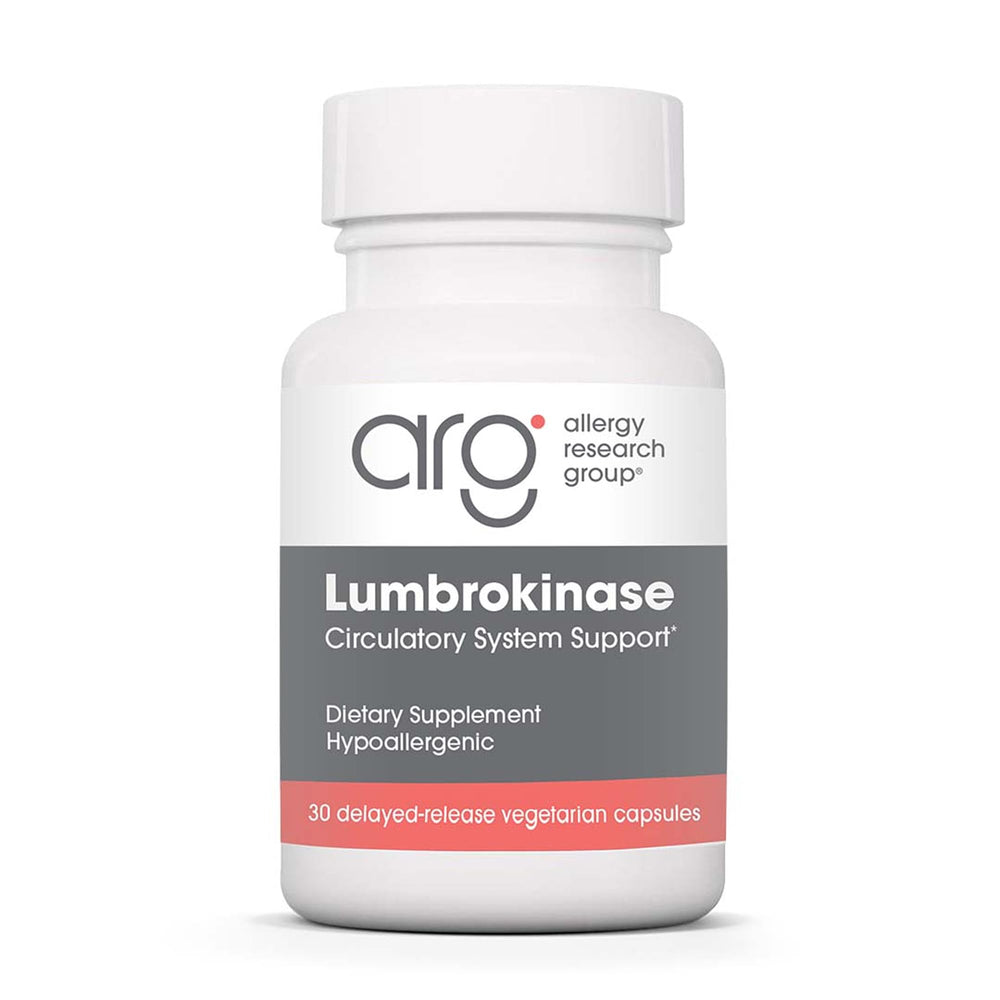 Allergy Research Group Lumbrokinase 30-delayed-release vegetarian capsules bottle