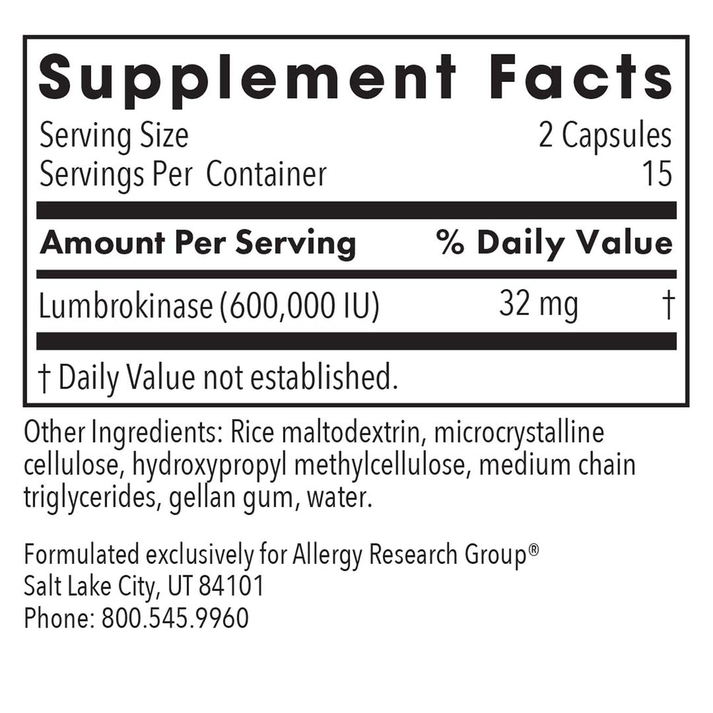 ARG Lumbrokinase delayed-release capsule demonstrates controlled delivery for daily use.