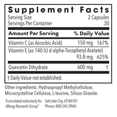 Quercetin 300 capsules in bottle