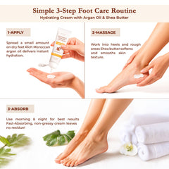 Non-sticky finish after applying Argaviva foot cream.