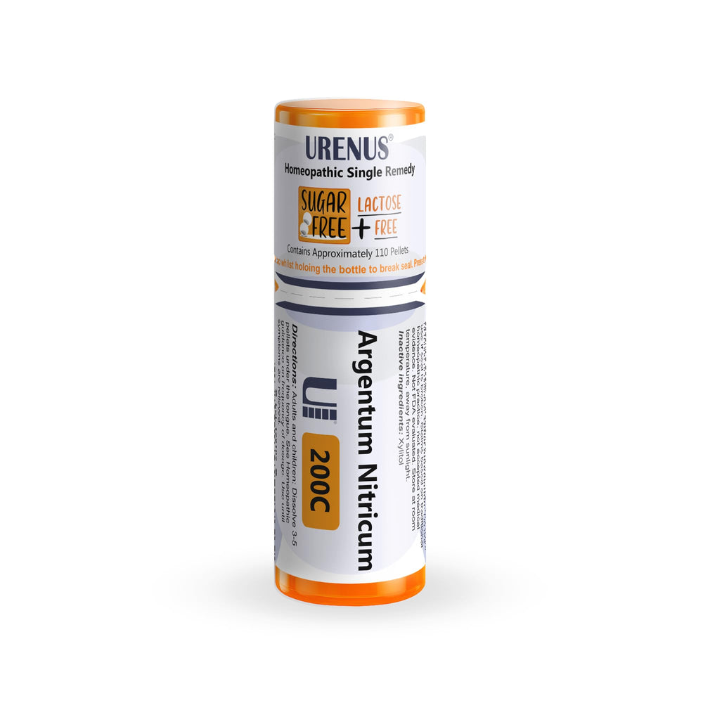 Front view of Argentum Nitricum 200C 110 Pellets bottle