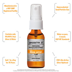Argentyn 23 fine mist spray bottle for immune support