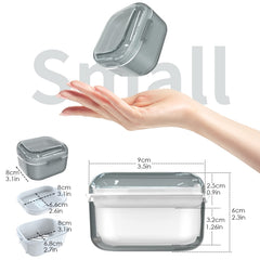 Compact interior designed for storing dentures