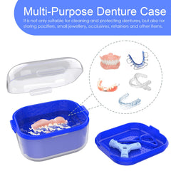 Compact interior storage for dentures
