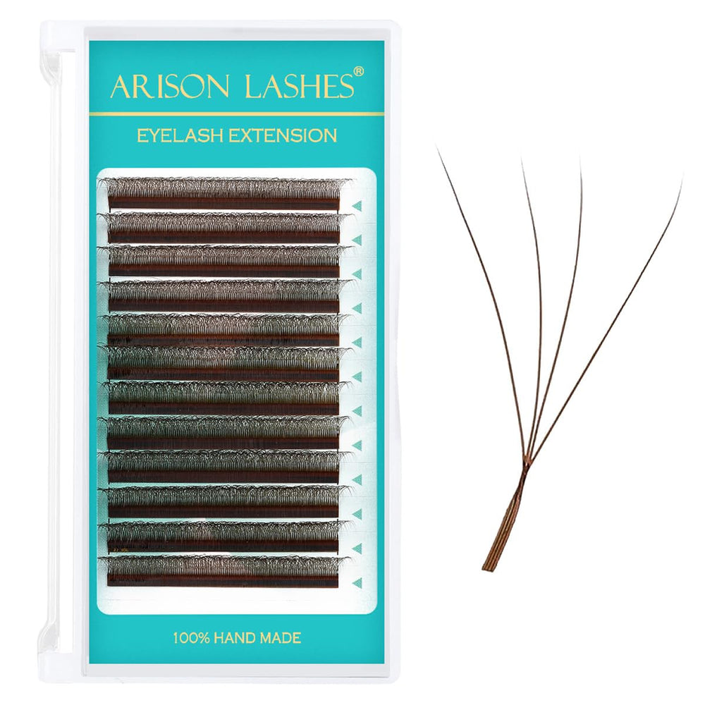 ARISON LASHES YY W-shape 4D fans in pack for time-saving lash applications.
