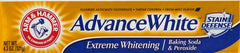 Lifestyle shot of ARM & HAMMER Advance White toothpaste on bathroom counter
