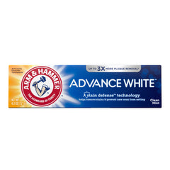 Hero image: ARM & HAMMER Advance White Extreme Whitening toothpaste packaging (6-pack)