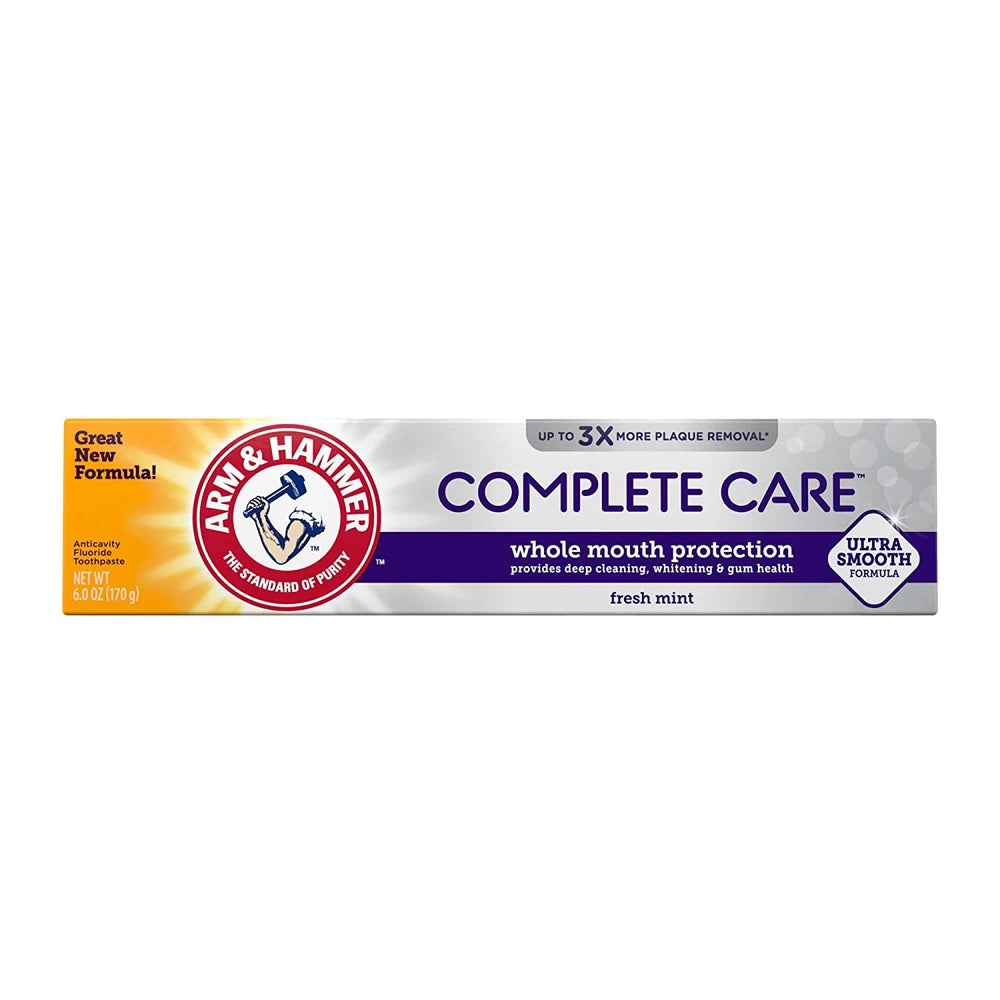 Arm & Hammer Complete Care toothpaste tube with Fresh Mint flavor, 6 oz