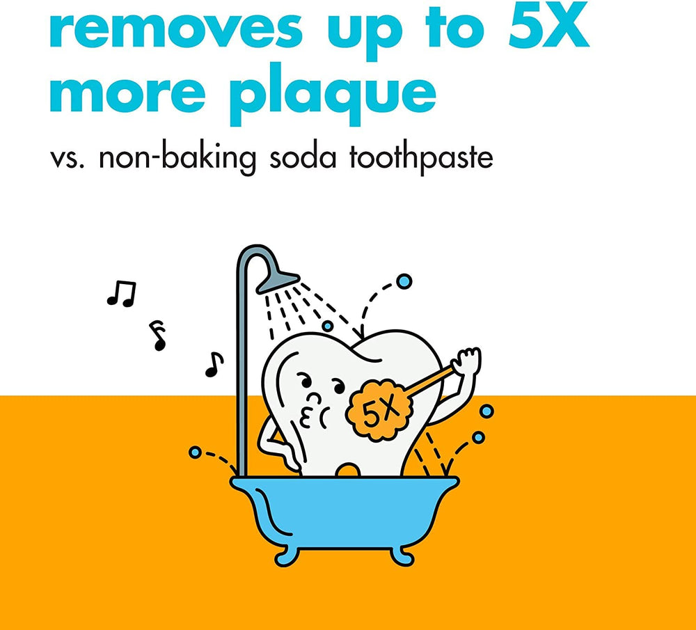 Gentle baking soda formula emphasizes enamel-safe cleaning