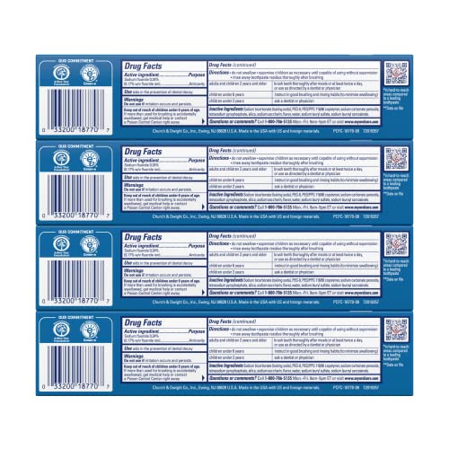 Packaging for ARM & HAMMER Peroxicare 4-pack toothpaste