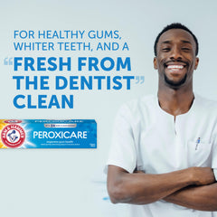 Fluoride cavity protection and enamel care for Peroxicare toothpaste