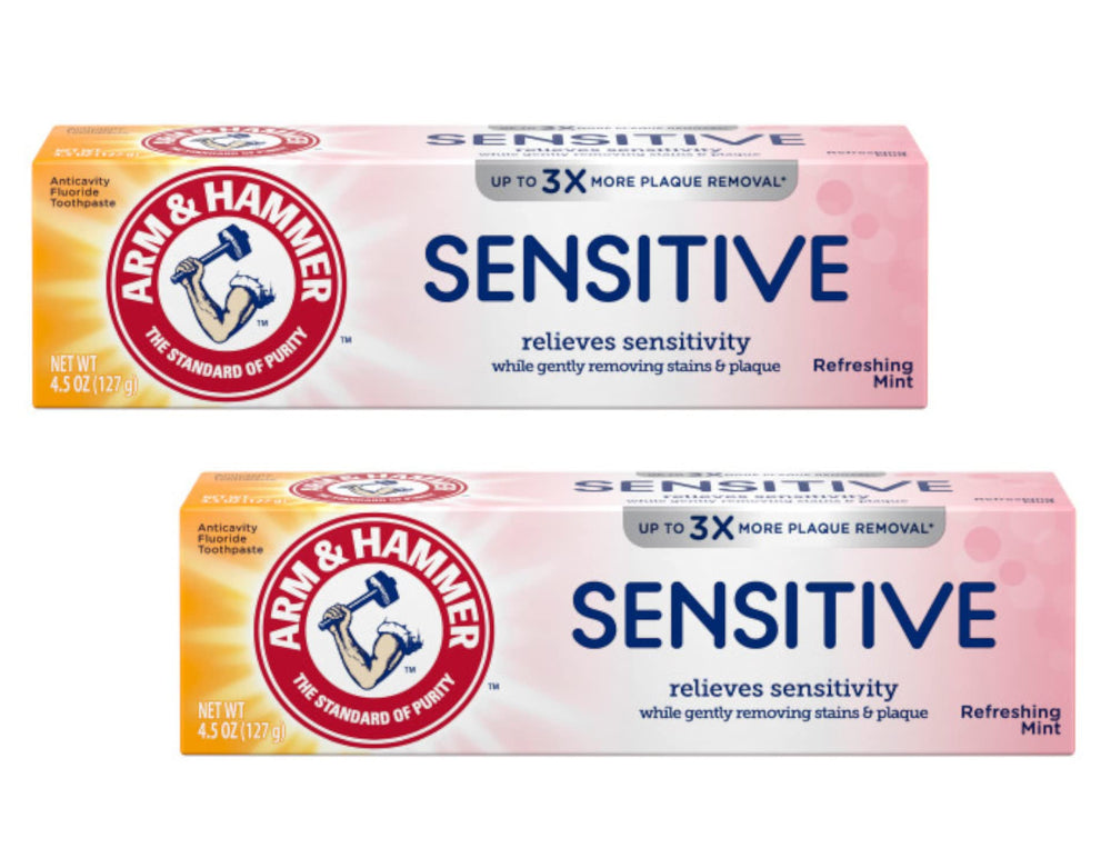 Pack of 2 ARM & HAMMER Sensitive Teeth & Gums Toothpaste front view