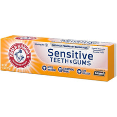 Arm & Hammer toothpaste packaging and cap detail