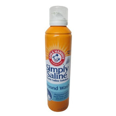 Arm & Hammer Simply Saline Wound Wash spray can for quick sterile cleansing of minor wounds.