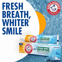 Icy Mint Arm & Hammer whitening toothpaste tubes in travel-size 0.9 oz packaging