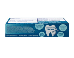 Mint-flavored toothpaste with a fresh, dentist-clean finish
