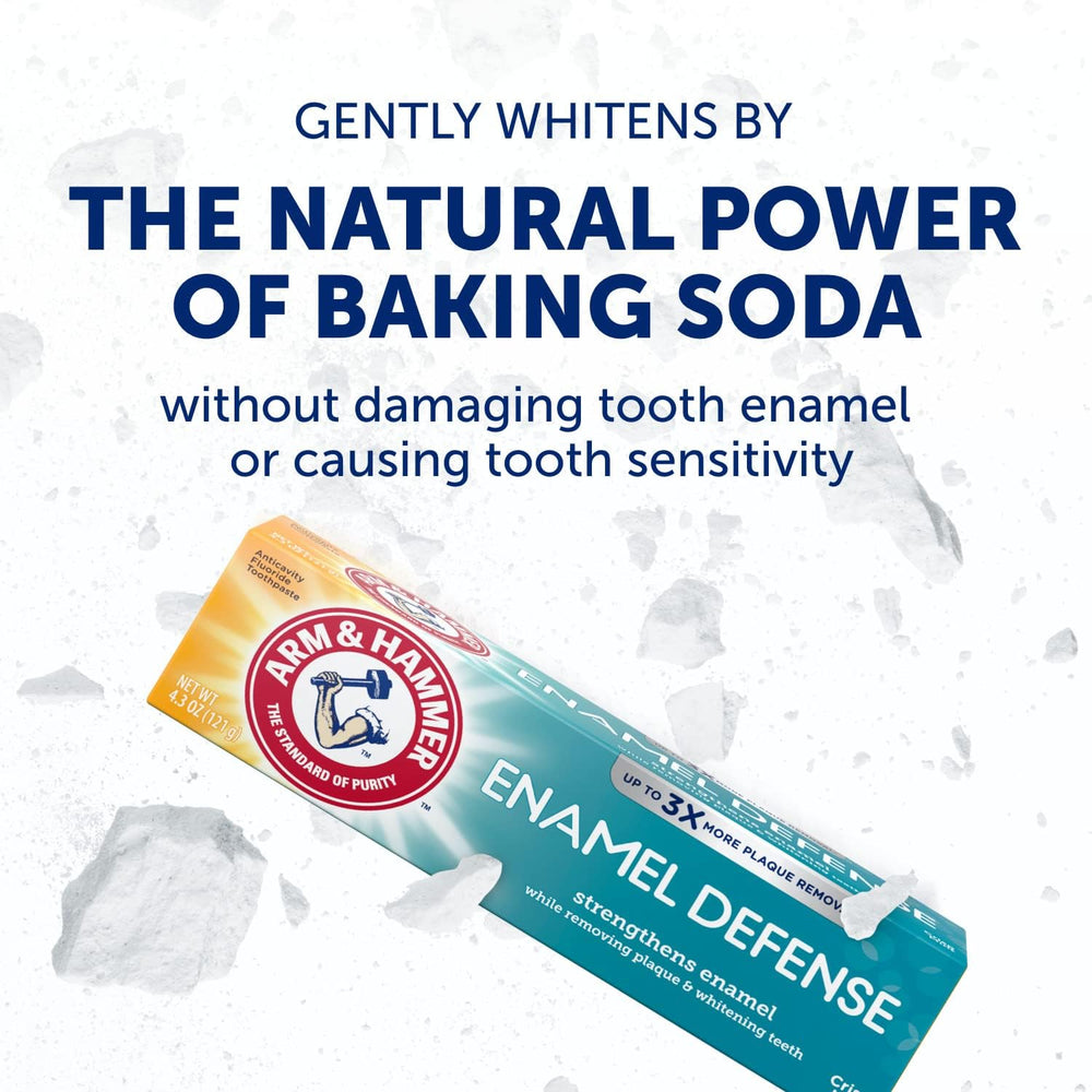 Box and tubes display of ARM & HAMMER Truly Radiant Fresh Mint toothpaste