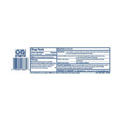 Crisp Mint flavor label on toothpaste packaging