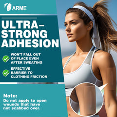 Arme silicone scar tape supporting keloid and surgical scar care in discreet strips.