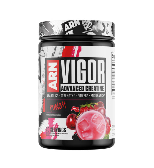 Arms Race Nutrition Vigor Advanced Creatine Formula Punch bottle front view