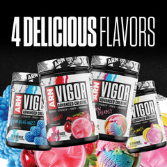 Arms Race Nutrition logo with Vigor branding