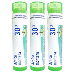 Boiron Arnica Montana 30X homeopathic medicine tubes, pack of 3 with 240 pellets