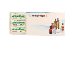 Arnica Montana homeopathy pellets in 1M potency in vial