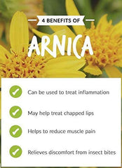Close-up of Salvia amber bottle label for Arnica Montana essential oil