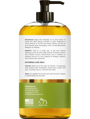 Sore muscle massage oil being poured onto hands