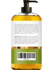 Ingredients label showing Arnica Extract, Lavender, Peppermint, Chamomile