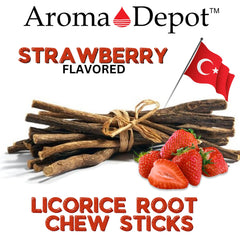 6.5-7 inch licorice root chew sticks arranged on a surface