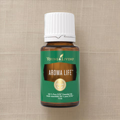 Close-up of Aroma Life product label