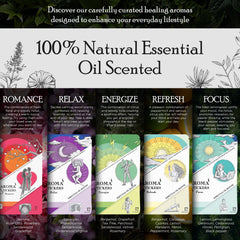 AROMA STICKERS Relax sticker close-up promotes a calming ambiance without spills.