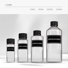 Aroma360 Black Diffuser Oil Bottle Pour for easy daily use