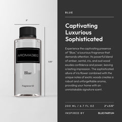 Aroma360 Blue Diffuser Oil setup in living room creating inviting atmosphere