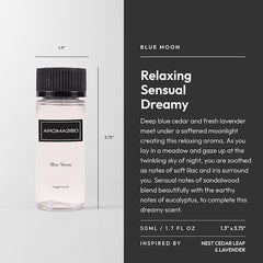 Aroma360 Blue diffuser setup fills a room with iris and oud