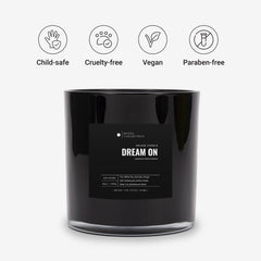 Aroma360 Dream On Deluxe candle multi-wick close-up highlighting even burn