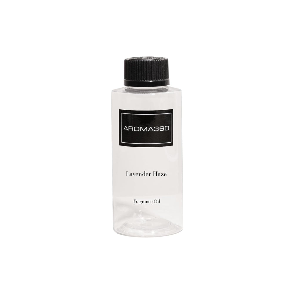 Aroma360 Lavender Haze fragrance oil blend bottle for calming aromatherapy and mood enhancement