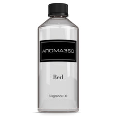 Aroma360 Red 500ml bottle elevates living spaces with refined fragrance.